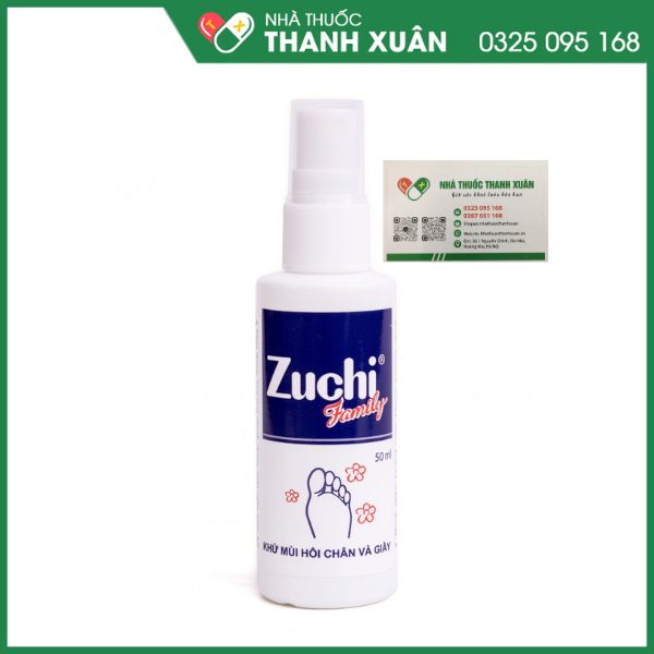 Zuchi Family xịt khử mùi hôi chân và giày chai 50ml